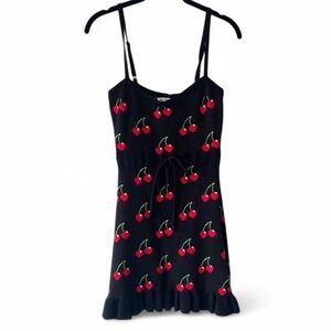 Black Cherry Knit Bodycon Mini Dress